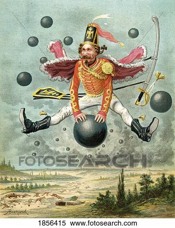 Baron Munchausen Riding A Cannon Ball During The Fight With Tippoo Illustration By Alphonse Adolf Bichard From The Book The Adventures Of Baron Munchausen Published C1886 View Large Photo Image Stock Photography - Baron Munchausen Riding A Cannon Ball During The Fight With Tippoo Illustration By Alphonse Adolf Bichard From The Book The Adventures Of Baron Munchausen Published C1886. Fotosearch