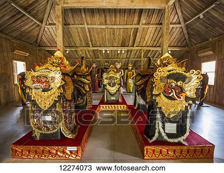 Barong dance masks and costumes from Bali on display at the Setia Darma House of Mask and Puppets, Tegal Bingin, Bali, Indonesia View Large Photo Image Stock Image - Barong dance masks and costumes from Bali on display at the Setia Darma House of Mask and Puppets, Tegal Bingin, Bali, Indonesia. Fotosearch