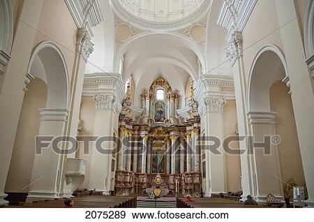 Stock Photo - Baroque Altarinside St. Casimir's Church And The Jesuit Monastery, Vilnius, Lithuania. Fotosearch