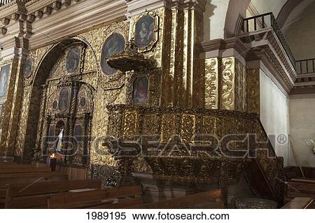 Baroque Pulpit At The Santo Domingo Church, San Cristobal De Las Casas, Chiapas, Mexico View Large Photo Image Stock Photography - Baroque Pulpit At The Santo Domingo Church, San Cristobal De Las Casas, Chiapas, Mexico. Fotosearch