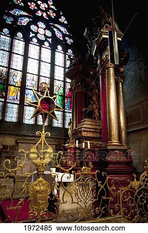 Baroque Shrine Of St. Sigismund In St. Vitus Cathedral, Prague, Czech Republic View Large Photo Image Stock Photography - Baroque Shrine Of St. Sigismund In St. Vitus Cathedral, Prague, Czech Republic. Fotosearch