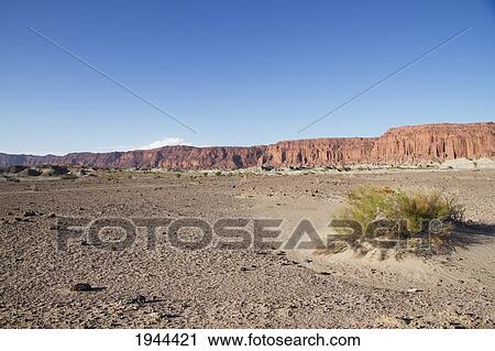 Stock Image - Barrancas Coloradas, Valle de la Luna (Moon Valley), Ischigualasto Natural Park, San Juan, Argentina. Fotosearch