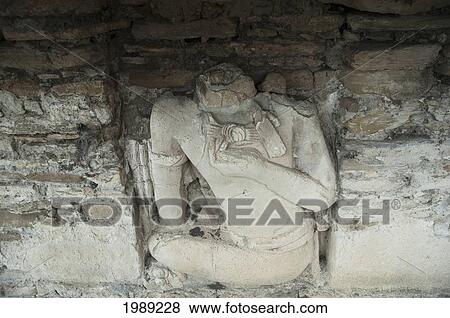 Stock Photo - Bas Relief Figure, Tonina, Chiapas, Mexico. Fotosearch