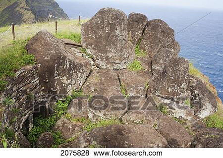 Bas Relief Petroglyphs Of Birdman At Mata Ngarau, The Sacred Center Of Orongo, Rapa Nui (Easter Island), Chile View Large Photo Image Stock Photo - Bas Relief Petroglyphs Of Birdman At Mata Ngarau, The Sacred Center Of Orongo, Rapa Nui (Easter Island), Chile. Fotosearch