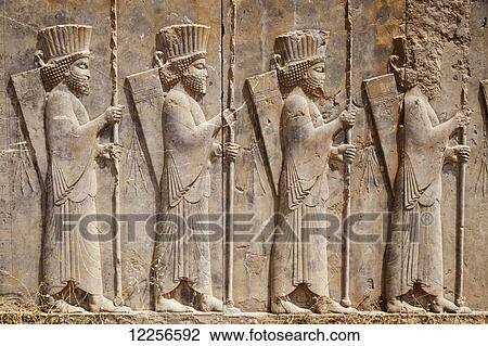 Bas reliefs of Persian guards, Winter Palace of Darius (Tashara); Persepolis, Iran View Large Photo Image Stock Image - Bas reliefs of Persian guards, Winter Palace of Darius (Tashara); Persepolis, Iran. Fotosearch