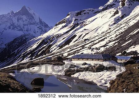 Base Camp Under Annapurna Peaks View Large Photo Image Stock Image - Base Camp Under Annapurna Peaks. Fotosearch