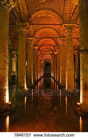 Stock Photo - Basilica Cistern, Istanbul, Turkey; Ancient Underground Cistern. Fotosearch