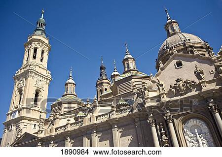 Picture - Basilica Del Pilar, Expo Zaragoza 2008. Fotosearch