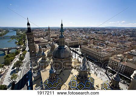 Basilica Del Pilar Towers, Expo 2008 View Large Photo Image Stock Image - Basilica Del Pilar Towers, Expo 2008. Fotosearch