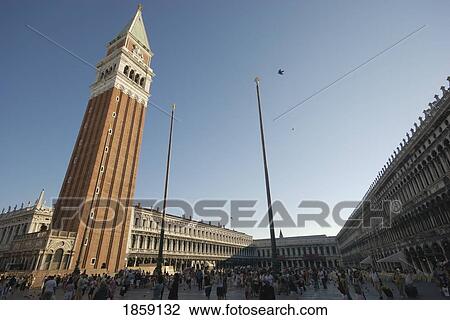 Stock Image - Basilica In St. Mark's Square; Venice, Italy. Fotosearch