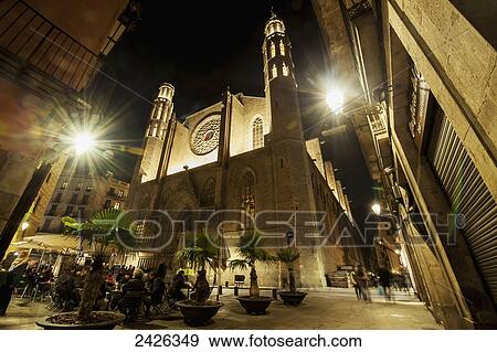 Basilica of Santa Maria del Mar in El Born; Barcelona, Catalonia, Spain View Large Photo Image Stock Photo - Basilica of Santa Maria del Mar in El Born; Barcelona, Catalonia, Spain. Fotosearch