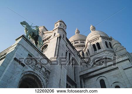 Stock Photograph - Basilica of the Sacred Heart of Paris; Paris, France. Fotosearch