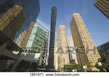 Stock Image - Bat Column Sculpture On Madison Street. Fotosearch