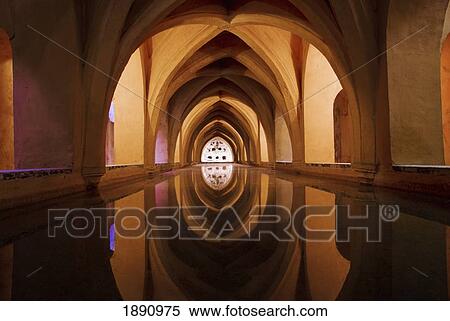 Stock Photography - Bath Of Dona Maria De Padilla At Alcazar. Fotosearch