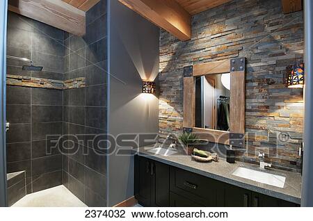 Bathroom Of West Coast Home; Port Renfrew, Vancouver Island, British Columbia, Canada View Large Photo Image Stock Image - Bathroom Of West Coast Home; Port Renfrew, Vancouver Island, British Columbia, Canada. Fotosearch