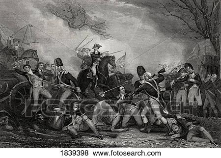 Battle At Princeton New Jersey Usa 1775 From A 19Th Century Print Engraved By J Rogers After Trumbull View Large Photo Image Stock Photo - Battle At Princeton New Jersey Usa 1775 From A 19Th Century Print Engraved By J Rogers After Trumbull. Fotosearch