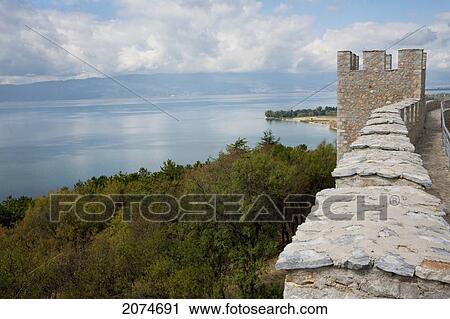 Battlement Of Czar Samuel's Fortress, Ohrid, Macedonia View Large Photo Image Stock Image - Battlement Of Czar Samuel's Fortress, Ohrid, Macedonia. Fotosearch
