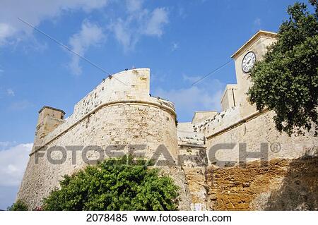 Battlement Of The Citadel, Victoria (Rabat), Gozo Island, Malta View Large Photo Image Stock Photography - Battlement Of The Citadel, Victoria (Rabat), Gozo Island, Malta. Fotosearch