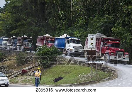 Bauxite Mining Trucks; Ocho Rios, Jamaica View Large Photo Image Stock Photograph - Bauxite Mining Trucks; Ocho Rios, Jamaica. Fotosearch