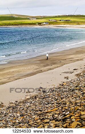 Stock Image - Bay of Skaill; Orkney, Scotland. Fotosearch