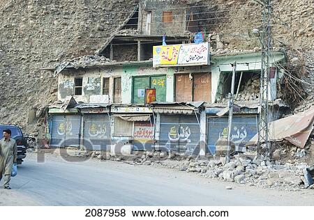Bazaar Damaged By The 8 October 2005 Earthquake, Muzaffarabad, Azad Kashmir, Pakistan View Large Photo Image Stock Photo - Bazaar Damaged By The 8 October 2005 Earthquake, Muzaffarabad, Azad Kashmir, Pakistan. Fotosearch