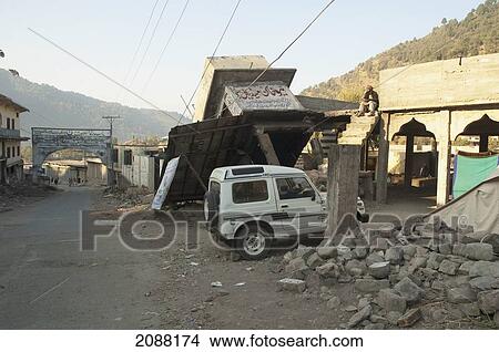 Bazaar Destroyed By The 8 October 2005 Earthquake, Bagh, Azad Kashmir, Pakistan View Large Photo Image Picture - Bazaar Destroyed By The 8 October 2005 Earthquake, Bagh, Azad Kashmir, Pakistan. Fotosearch