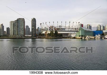 Bc Place Stadium By False Creek, Vancouver, British Columbia, Canada View Large Photo Image Stock Photo - Bc Place Stadium By False Creek, Vancouver, British Columbia, Canada. Fotosearch