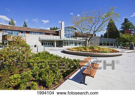 Bc Spirit Square By The Shadbolt Centre For The Arts, Burnaby, British Columbia, Canada View Large Photo Image Picture - Bc Spirit Square By The Shadbolt Centre For The Arts, Burnaby, British Columbia, Canada. Fotosearch
