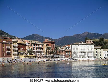Stock Photo - Beach And Harbour. Fotosearch
