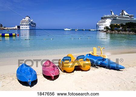 Stock Photograph - Beach At Island Village Entertainment Complex; Ocho Rios, St. Ann's Parish, Jamaica, Caribbean. Fotosearch