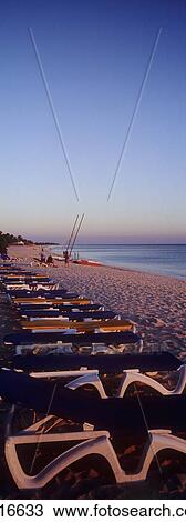 Stock Image - Beach At Sunset. Fotosearch