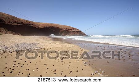 Stock Image - Beach between Airlift and Sidi Ifni, Southern Morocco; Morocco. Fotosearch