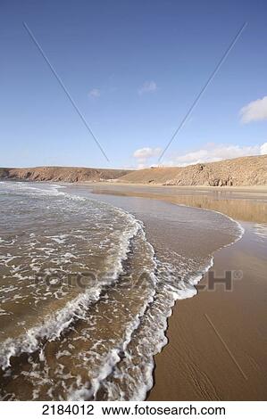 Stock Image - Beach between Mirleft and Sidi Ifni; Morocco. Fotosearch