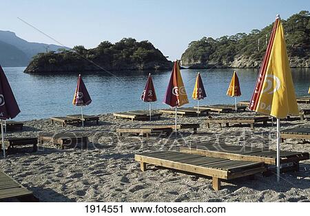 Beach Chairs On Turquoise Coast View Large Photo Image Stock Image - Beach Chairs On Turquoise Coast. Fotosearch