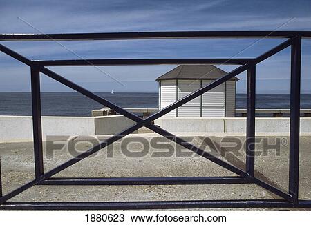Stock Image - Beach Hut Beside Sea. Fotosearch