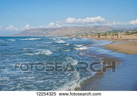 Beach near Stavromenos; Crete, Greece View Large Photo Image Stock Photography - Beach near Stavromenos; Crete, Greece. Fotosearch