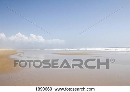 Stock Photo - Beach On Costa Da Caparica. Fotosearch