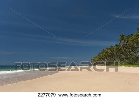 Stock Photo - Beach on South coast, near Unawatuna; Sri Lanka. Fotosearch