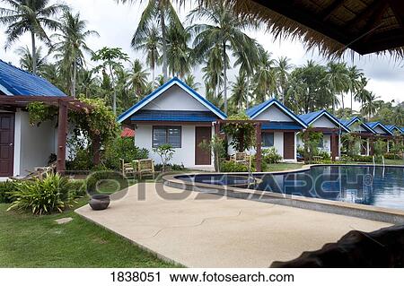 Stock Image - Beach Resort; Koh Lanata, Thailand. Fotosearch