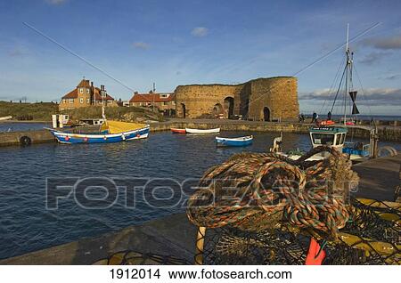 Picture - Beadnell Harbor, Northumberland, England, Uk. Fotosearch