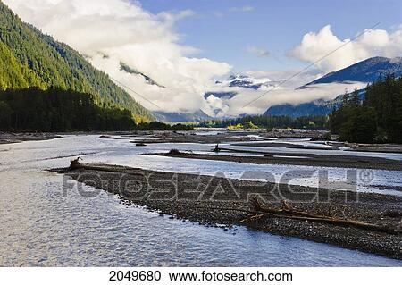 Bear River, Fog And Mountains, Stewart, Northern British Columbia View Large Photo Image Stock Image - Bear River, Fog And Mountains, Stewart, Northern British Columbia. Fotosearch