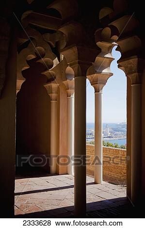 Beautiful Muslim And Moorish Influenced Architecture At The Alcazaba; Malaga, Andalusia, Spain View Large Photo Image Stock Photo - Beautiful Muslim And Moorish Influenced Architecture At The Alcazaba; Malaga, Andalusia, Spain. Fotosearch