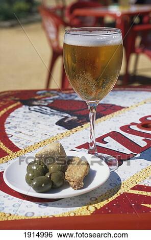 Stock Photograph - Beer And Olives. Fotosearch