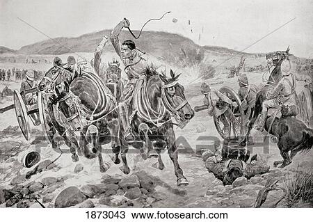 Stock Image - Before Ladysmith. British Horse Artillery Galloping To Take Up A New Position During The Second Boer War. From The Book South Africa And The Transvaal War By Louis Creswicke, Published 1900. Fotosearch