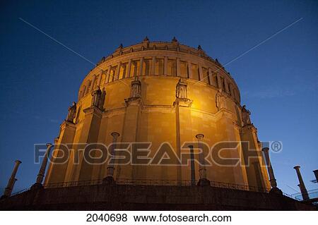 Befreiungshalle (Hall Of Liberation) At Dusk, Kelheim, Bavaria, Germany View Large Photo Image Stock Photo - Befreiungshalle (Hall Of Liberation) At Dusk, Kelheim, Bavaria, Germany. Fotosearch