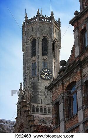Stock Photo - Belfort (Belfry), Bruges (Brugge), West Flanders, Belgium. Fotosearch