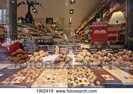 Belgian chocolate store, Bruges (Brugge), West Flanders, Belgium View Large Photo Image Stock Photo - Belgian chocolate store, Bruges (Brugge), West Flanders, Belgium. Fotosearch