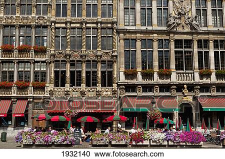Belgium, Restaurants at Grand Place; Brussels View Large Photo Image Stock Image - Belgium, Restaurants at Grand Place; Brussels. Fotosearch