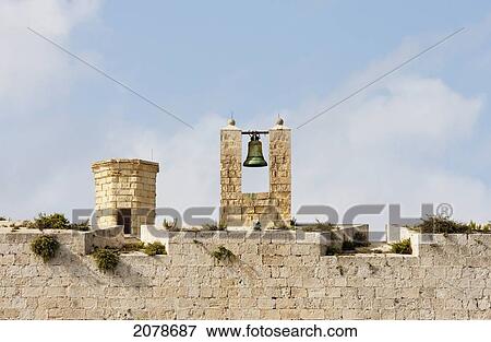 Stock Photo - Bell Of Fort Sant Angelo, Vittoriosa (Birgu), Malta. Fotosearch