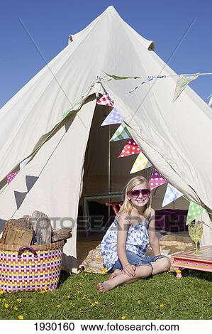 Bell Tent Camping On Grittenham Farm, Tillington, Uk, 24Th May 2010. View Large Photo Image Stock Image - Bell Tent Camping On Grittenham Farm, Tillington, Uk, 24Th May 2010.. Fotosearch